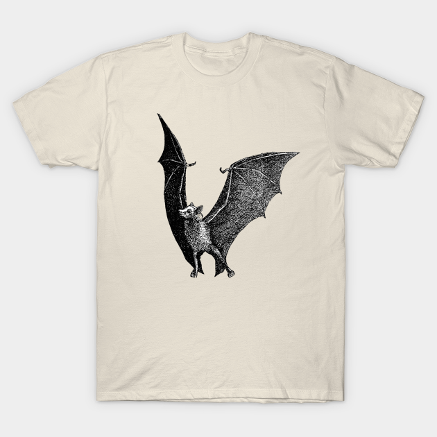 Bat Vintage Illustration Bat TShirt TeePublic